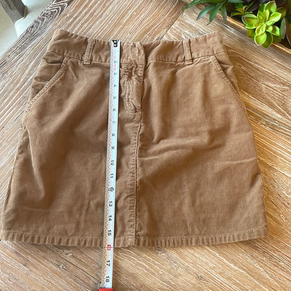 J.Crew corduroy women’s skirt (camel color: size 2)
